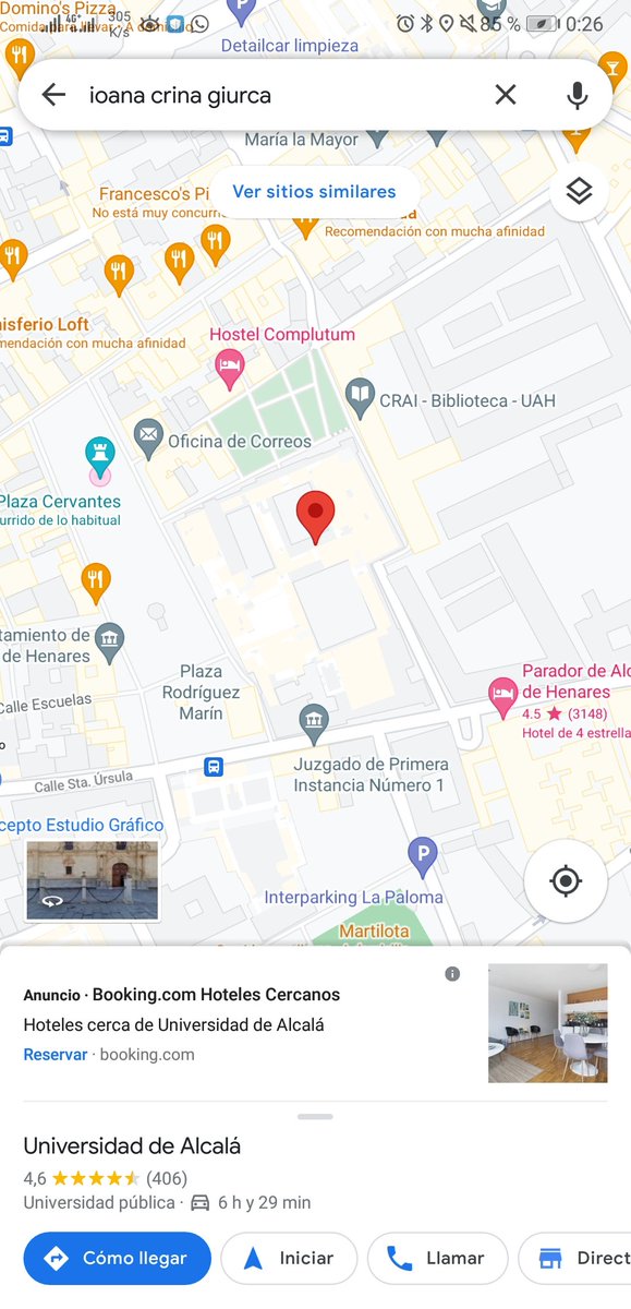 Si me buscáis en Maps sale la UAH lol