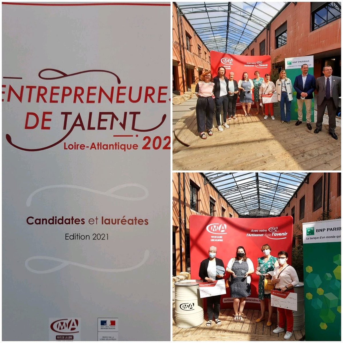 embell_l's tweet photo. L'EMBELL'VIE CLISSON, lauréate au prix Innovation des EntrepreurEs de Talent 2021. Merci infiniment à la Chambre des Métiers et de l'artisanat et ses partenaires pour cette magnifique récompense. Merci au jury pour son soutien et sa confiance. https://t.co/CBCiKIrhoN