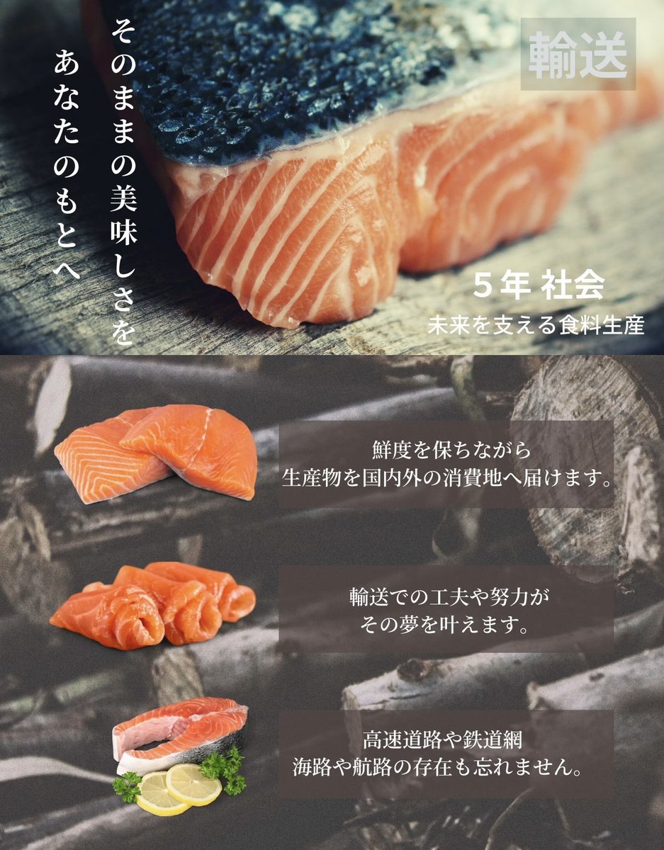 HoppeMarui's tweet photo. ５年☆社会『未来を支える食料生産』
食料生産に関わる人々の工夫や努力〜輸送編〜 #食料生産 #社会科 #授業 #小学校 #輸送 #学習指導要領 #学び #再現性のある学び https://t.co/O42GkoCHbq