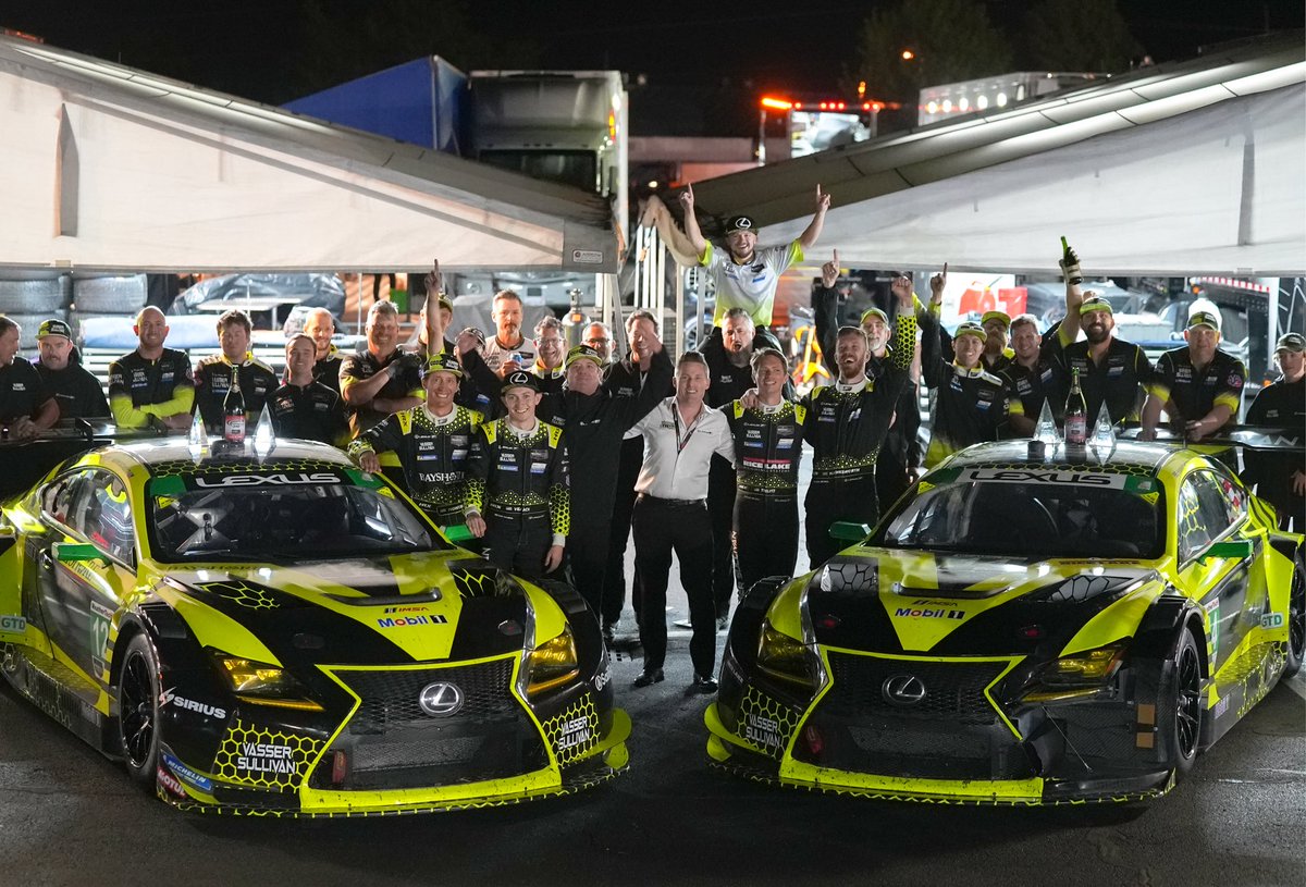 After collectively leading every lap of today’s #WeatherTech240, the team drove to a 1-2 finish in their @lexusracingusa #LexusRCF GT3s! #LexusRacing #LexusPerformance #IMSA