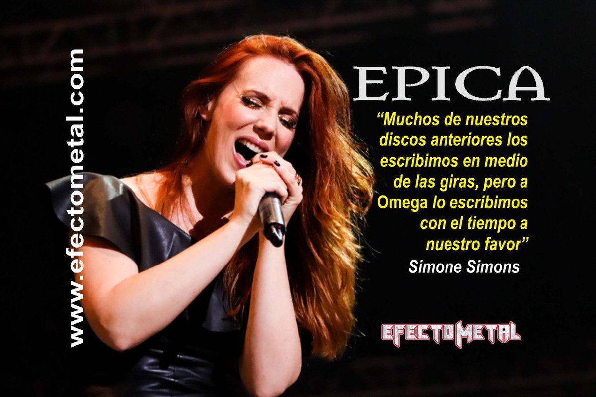 Leé la entrevista completa a SIMONE SIMONS de EPICA en efectometal.com!! Imperdible!! #efectometal