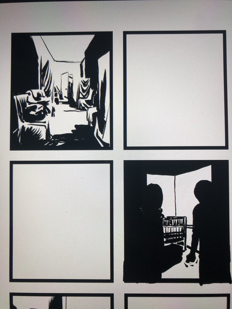 I should keep things more open, less shadows. 
Two panels later: 