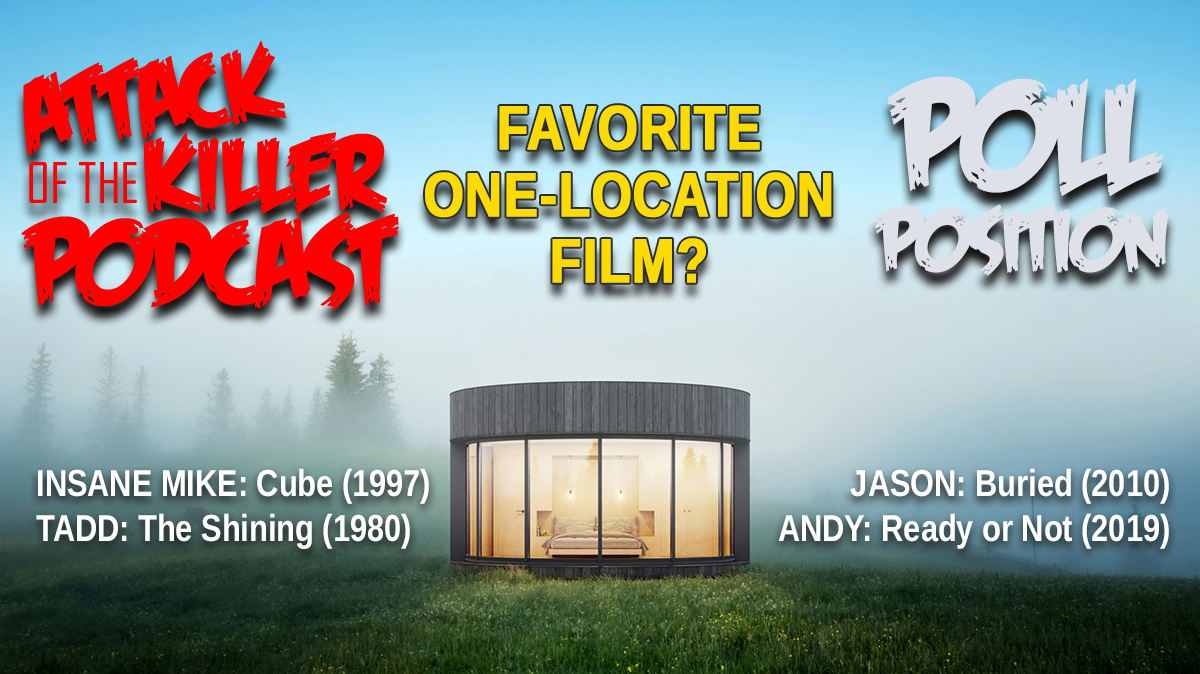AotKP's tweet image. The gang was asked in EP 238 "What is your favorite one-location movie?" and these are their answers. Please vote for who you think got it right!! #AotKPPollPosition #onelocation (see poll above to vote)