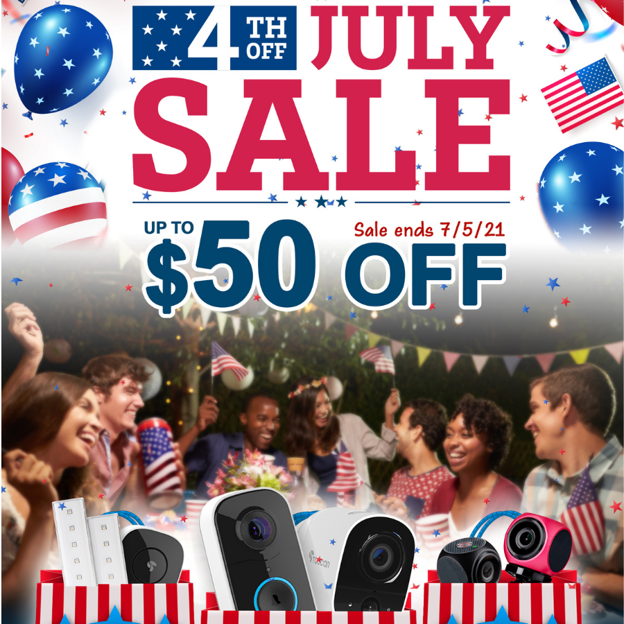 We have up to $50 off our products this weekend! Don't miss our on this 4th of July #sale and start getting the home security you need this summer. 🇺🇸