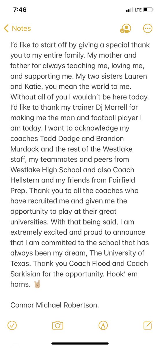 110% Committed. Hook ‘em horns. #allgasnobrakes