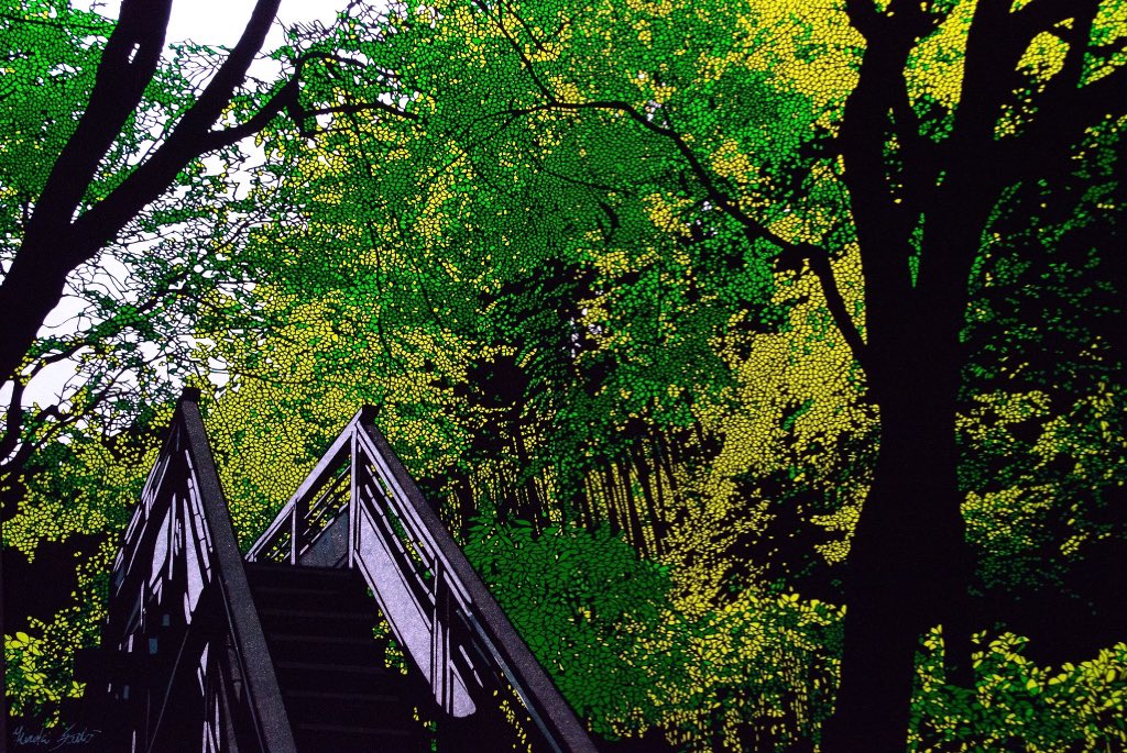 tree no humans scenery outdoors nature stairs forest  illustration images