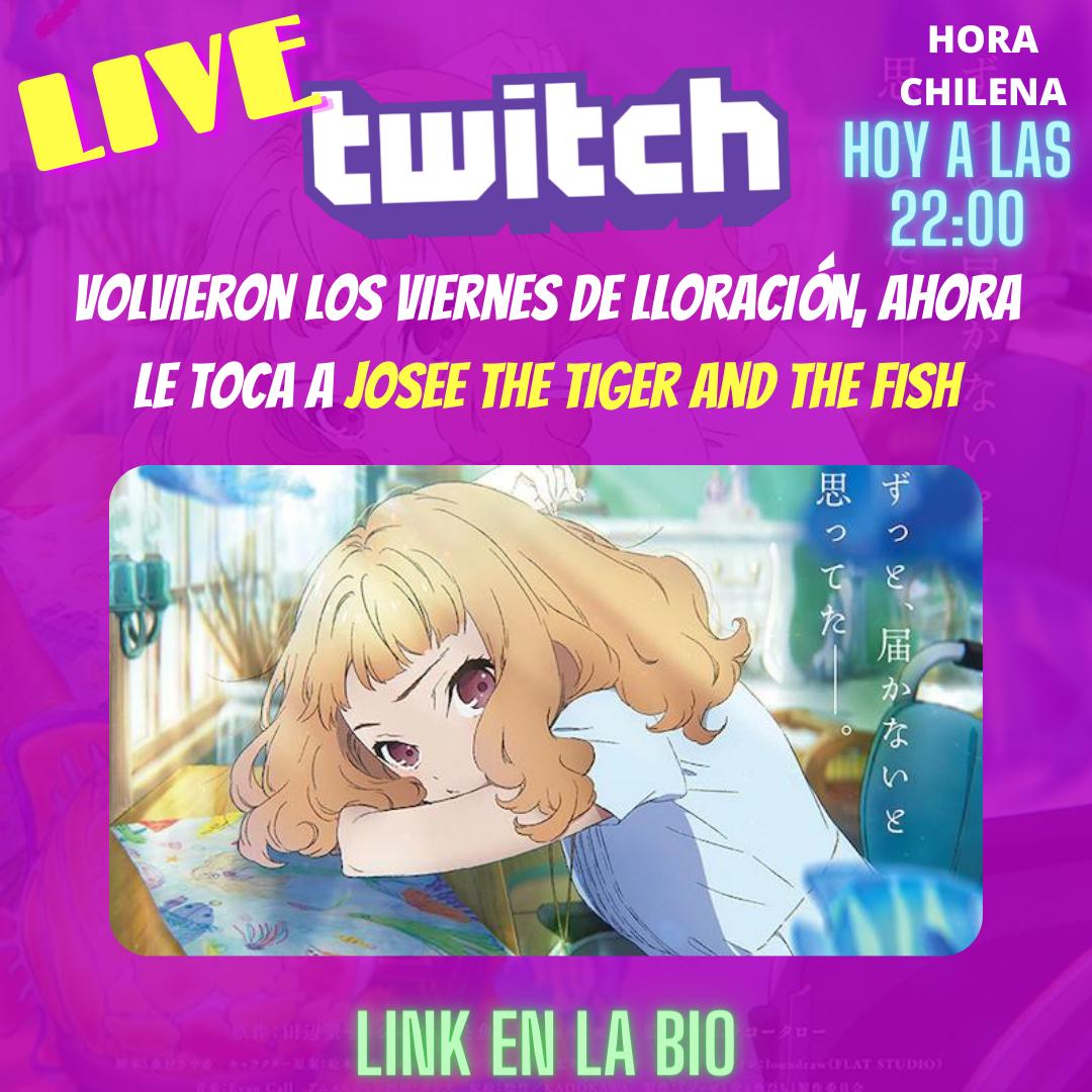 Gen_Friki's tweet image. Hoy viernes 02/07 en 👉🏻 twitch.tv/genfriki a las 22hrs #JoseeTheTigerAndTheFish ✨ ¡Los esperamos!