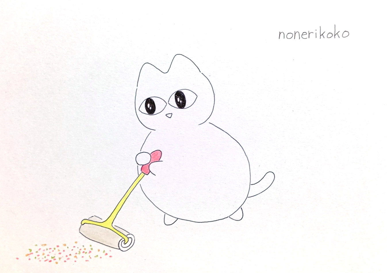 のねりここ Nonerikoko コロコロ のねりここ 434日目 床掃除 猫 イラスト T Co Enoulqajvm Twitter
