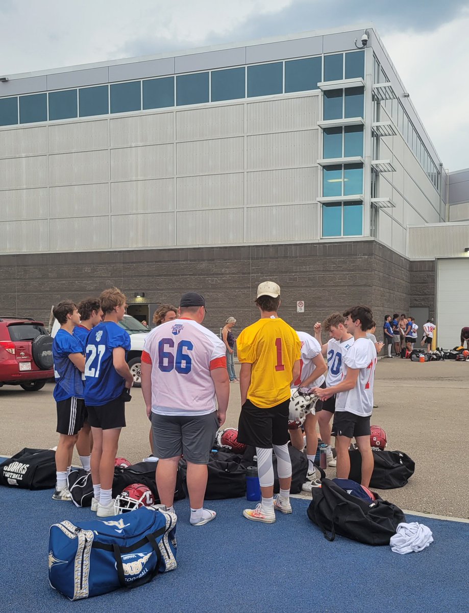 Cochrane football well represented at <a href="/FootballAlberta/">Football Alberta</a> tryouts this weekend. Lots of former lions back together