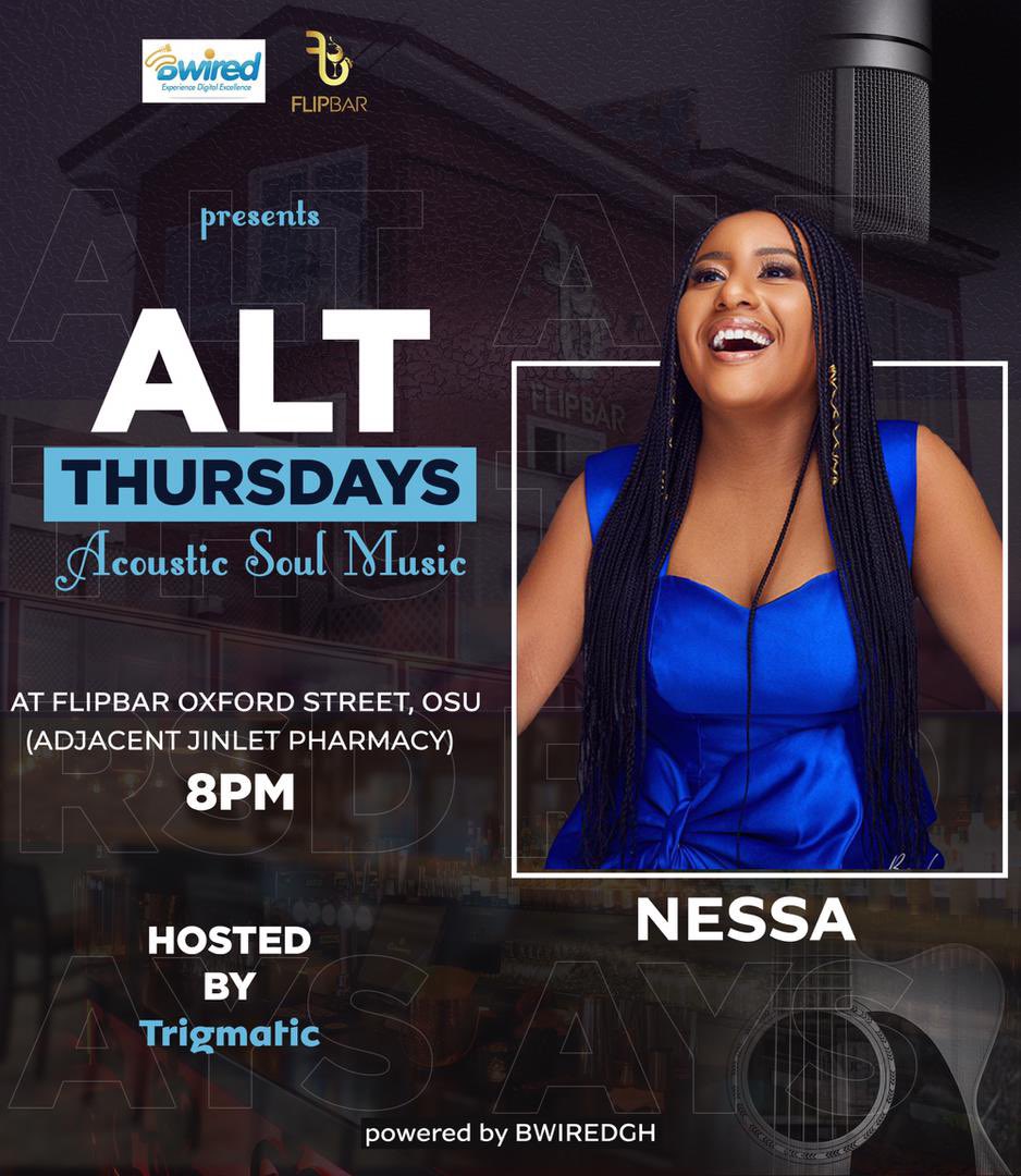AltThursdaysgh's tweet photo. Nessa is up next on Alt Thursdays and @trigmaticrocks is hosting it as usual !!! https://t.co/mT76QByvHg