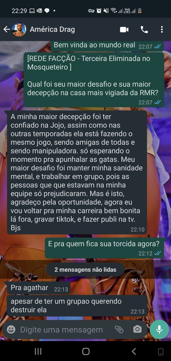 MBichas's tweet photo. [REDE FACÇÃO - ENTREVISTA COM AS ELIMINADAS]

Após a eliminação as ELIMINADAS @charlinhoxcx e @dudssouza22 foram entrevistadas pela Cascavel da Tabatinga, Monique Kalahari, e elas desabafaram sobre os desafios enfrentados no Master Bichas 3, confira! https://t.co/8wiaPTWmMF