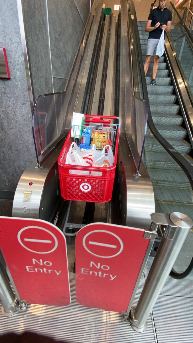 went to target in atlanta for the first time and they had a cart escalator. absolutely beautiful. i’ve never felt prouder to be an american