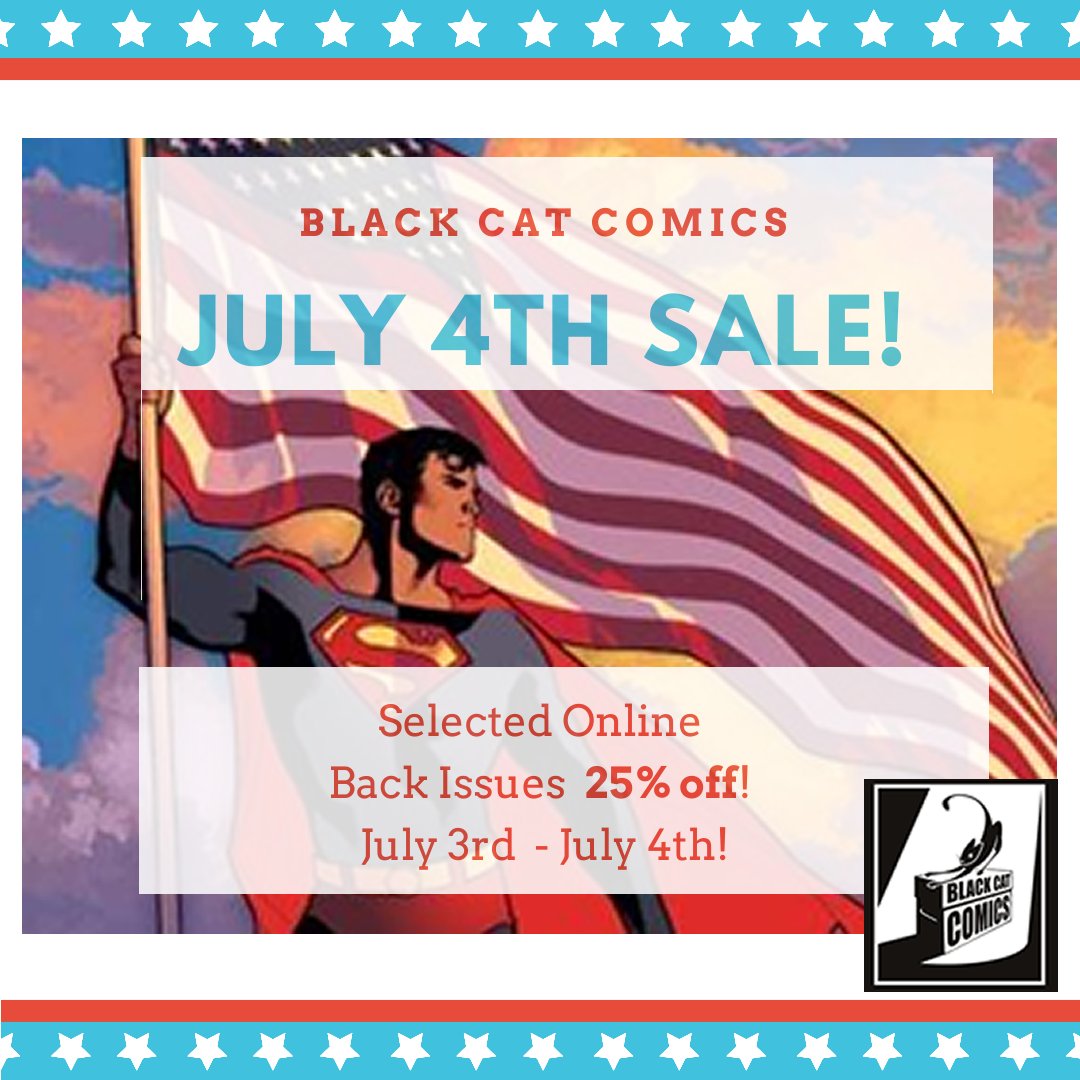 SALE: Get 25% off on our online store this weekend! 🎇

 - mailchi.mp/black-cat-comi…