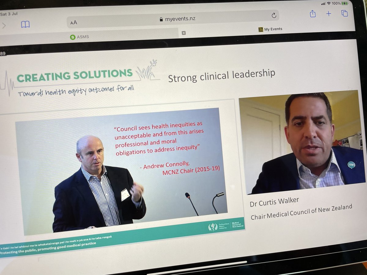 Laying down the wero for health equity @MedCouncilNZ #creatingsolutions21 <a href="/ASMSNZ/">Association of Salaried Medical Specialists</a>