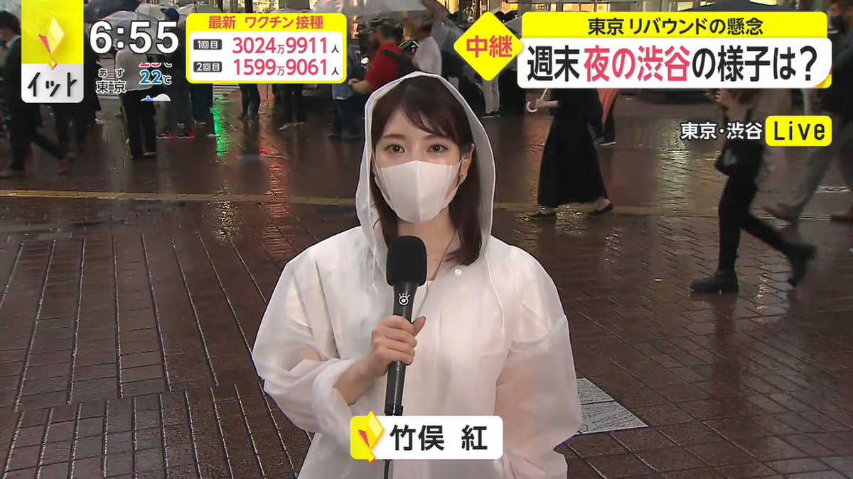 techdou's tweet photo. イット！初登場の竹俣紅ちゃんをあげておこうか。

雨の渋谷の街頭ロケ・・・落ち着いて出来てた。 https://t.co/EIk0ngVc8t
