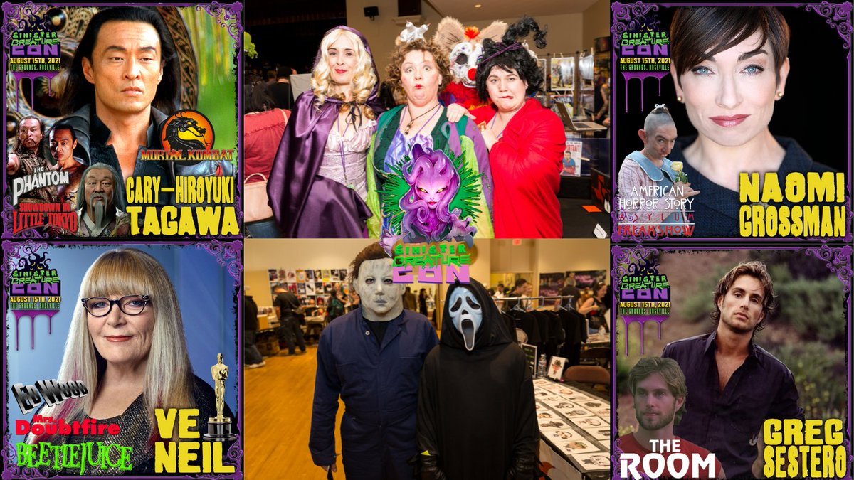 SinCreatureCon's tweet image. Sinister Creature Con stalks Roseville, CA on Sunday, August 15th, 2021.  Tickets available at SinisterCreatureCon.com