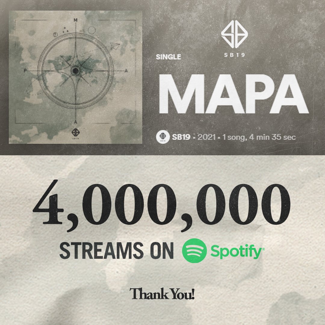 We hope you never get tired of us thanking you all as much as we thank our MAPA for guiding us. Para sa inyo po ito, maraming salamat po! 

🎧 Listen on Spotify: sptfy.com/iu0A
💿 Watch #SB19MAPA on YouTube: youtu.be/DDyr3DbTPtk

#SB19MAPA6MViews #SB19MAPA4MonSpotify