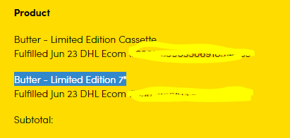 Borahae7Ph's tweet photo. #Borahae7PHUpdates
#Borahae7PH_Updates

RE:Butter Vinyls and Cassettes
Ayan sa wakas na deliver na sya sa US address ko hehe... Will wait 2-4 weeks to reach PH, if ever nalaman nyo naman na nagkaron ng problem sa shipment ng items kaya ngayon lang sya nadeliver https://t.co/eqrEx7bgs8