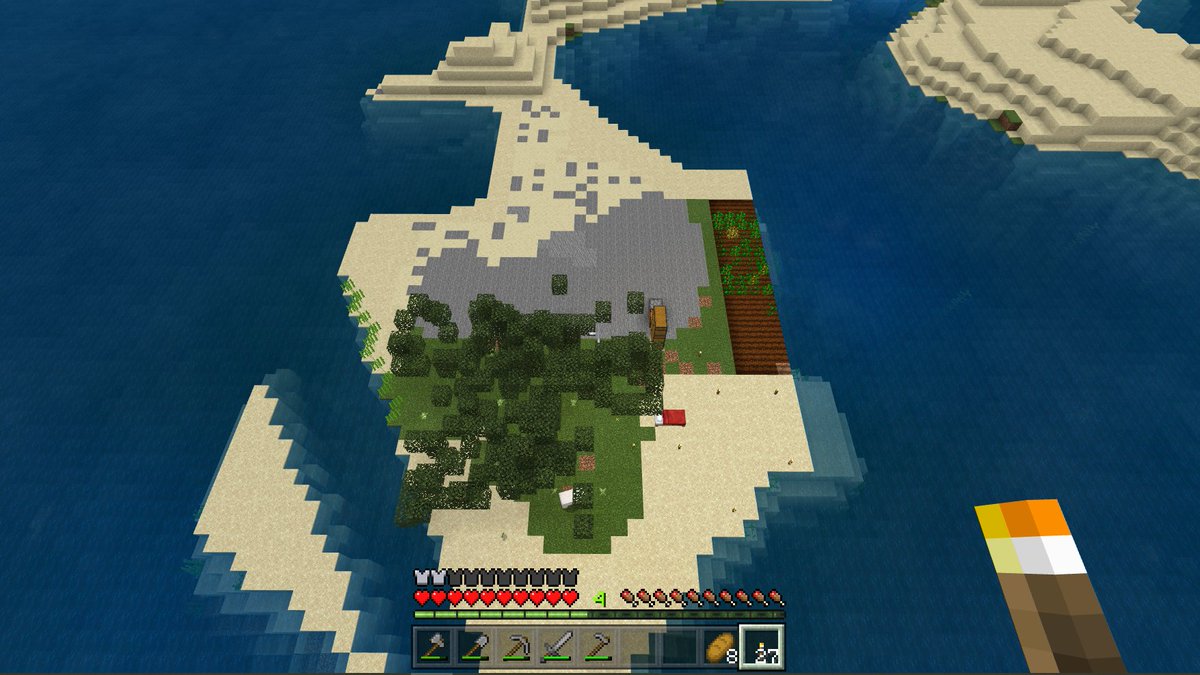 ミク V Twitter マイクラlife 食糧 小麦栽培 木材 白樺の植林 整地 土 砂 石の採取 紙 サトウキビ栽培 優先度の高い素材の安定採取で とりあえず生活に困ることはなくなりました 羊と鶏がきたので それぞれ小麦と種を与えて繁殖しながら放牧