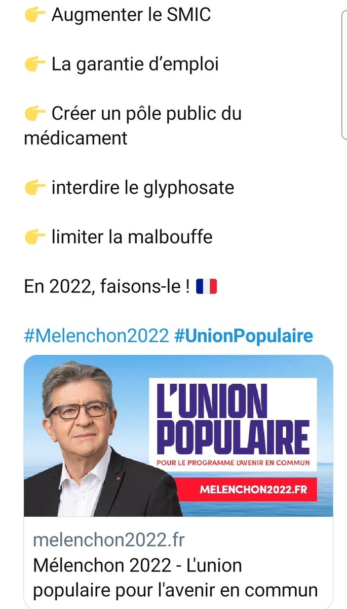 MiAldon's tweet image. 🤔Qui aurait imaginé que, si un candidat se présentait avec un programme comme celui de #JLM2022, il y aurait un large appel politique et médiatique à lui faire barrage ?
😶
#JLMprogramme 
👉melenchon2022.fr 
#UnionPopulaire #presidentielle2022
