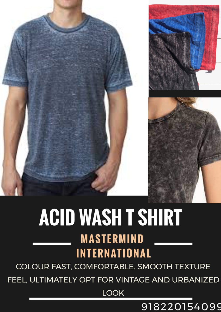 mnmintl_apparel's tweet photo. Mastermind International offering #mensfashion Acid Wash T shirt, Gents T shirt. For Bulk Order: 918220154099, #acidwash #acidwashed #urbanoutfitters #UrbanOutfit #vintage #vintagestyle #vintagefashion #tees #tshirt #bulkorders #BULKORDERSACCEPTED #bulkorderlowestprice #bulkorder https://t.co/ZjQM8WOs8B