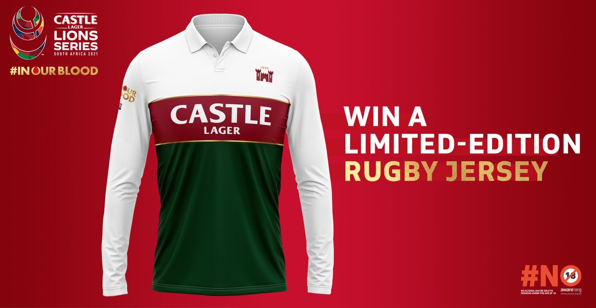 CastleLagerSA's tweet photo. Try time is Castle time this #CastleLionsSeries! 🏉 Retweet our post when the @LionsRugbyCo 🦁 or @lionsofficial 🦁 score a try and you could win 1 of 10 limited-edition rugby jerseys! #InOurBlood https://t.co/nP7qTDoWDT