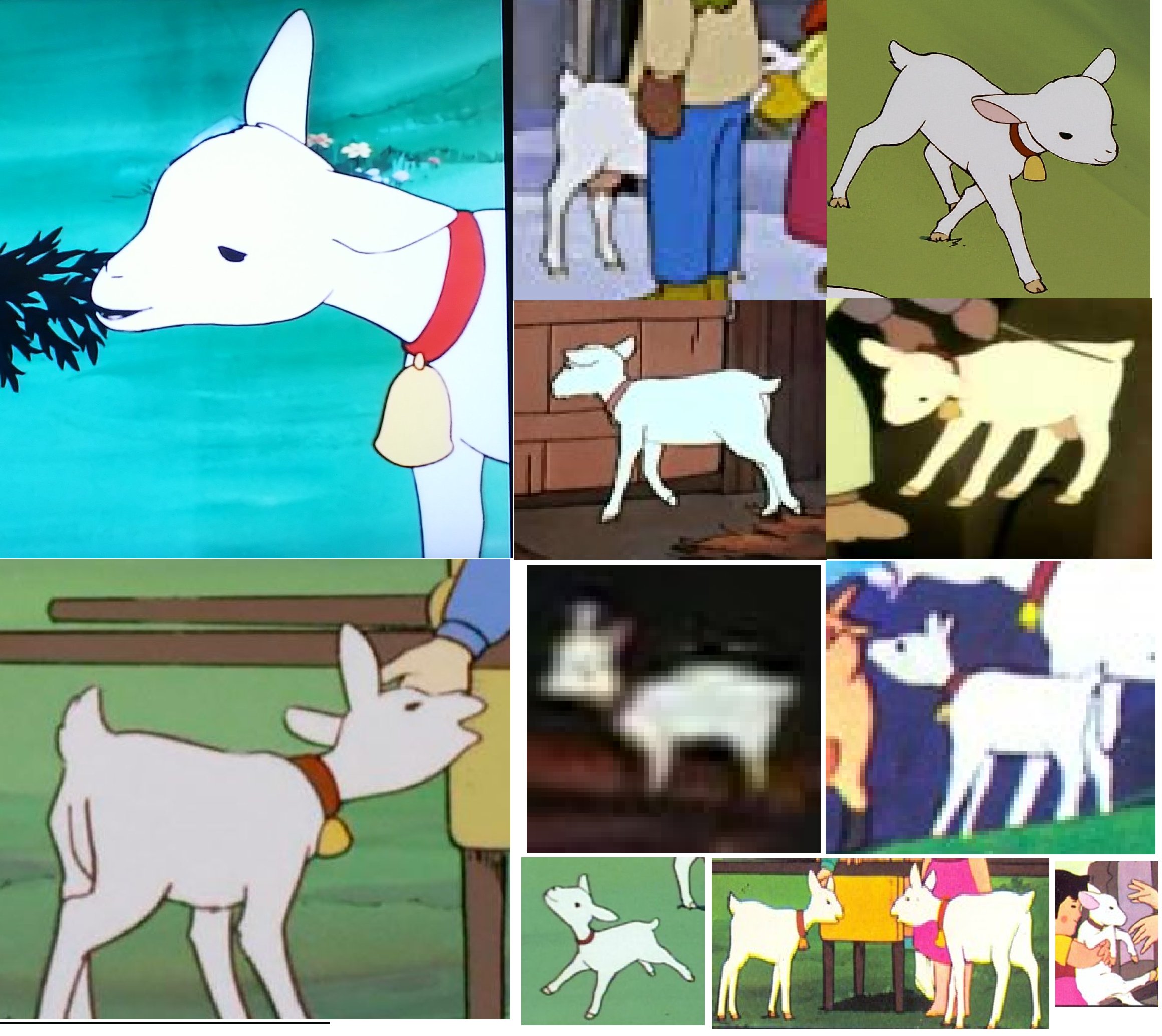 Yuri アルプスの少女ハイジ のスピンオフ 仔山羊 達の物語も放送してほしいね ユキの子供 ユキちゃん チーちゃん アルムの山小屋の仔山羊 デリフリ村の仔山羊 アルムの山小屋 デリフリ村 宮崎駿 畑中勲 Jp Ghibli