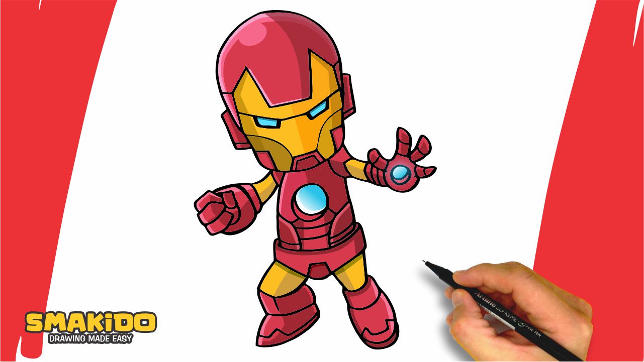 My first 3d sketch of Tony's helmet. ❤ iron man : r/Marvel