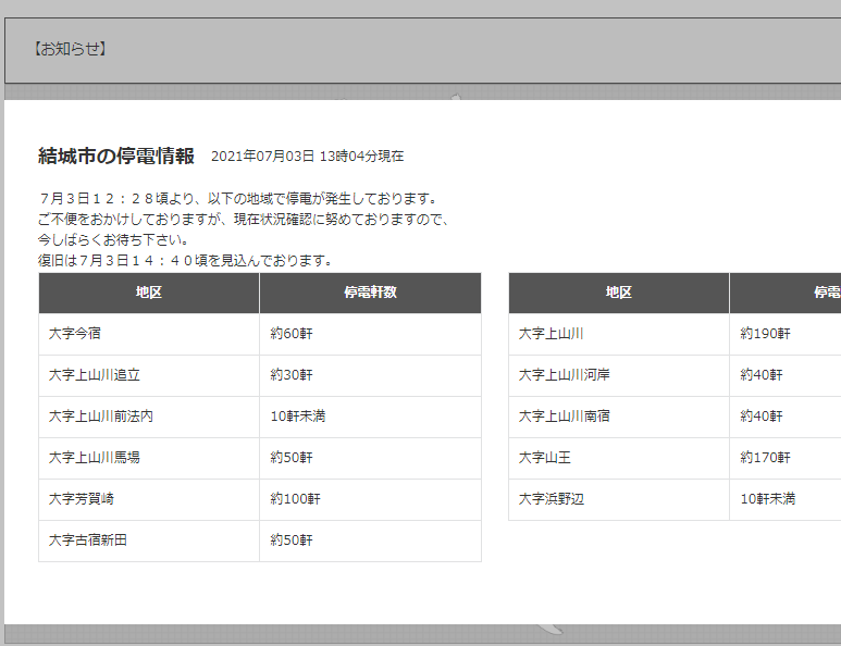 東京 停電 情報 台風15号による東京電力パワーグリッド株式会社サービスエリア内の設備被害および停電状況について【午前11時30分現在】｜プレスリリース｜東京電力ホールディングス株式会社