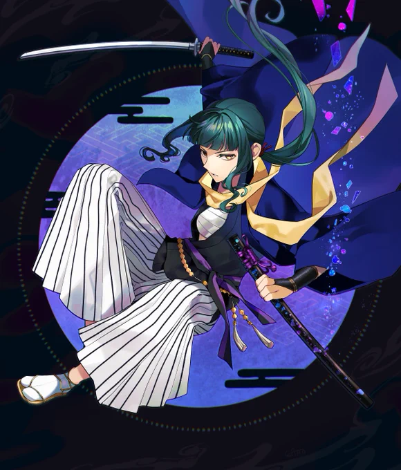 コミッションで「男装の女侍藤居朋」を描かせていただきました!
有難うございました～!
#藤居朋 