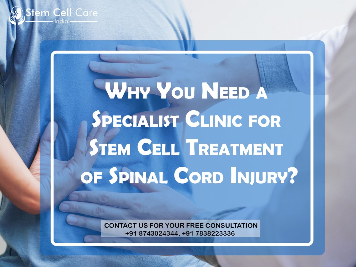 Why You Need A Specialist Clinic For Stem Cell Cord Injury?

To know more about Stem Cell Treatment, visit Stemcellcareindia.com or Call us at 8743024344

#cordinjury #spinehealth #corddamage #cordtissue