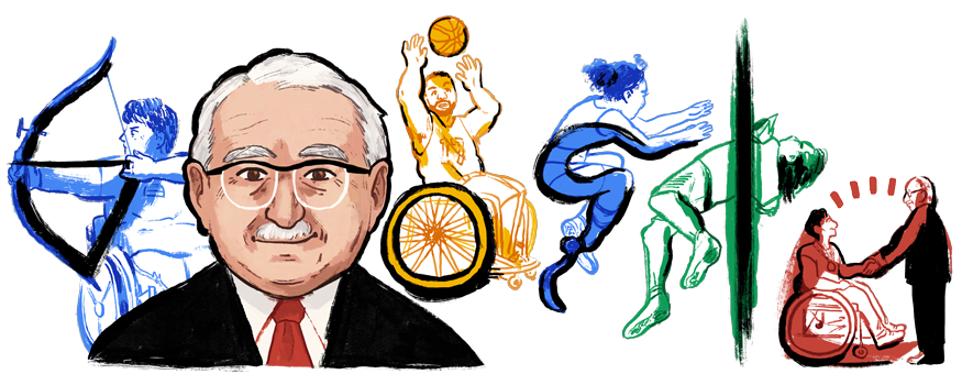 GoogleDoodles's tweet image. Happy birthday to German-born, British neurologist Prof. Sir Ludwig Guttmann! 

An innovator who helped patients rehabilitate through sports, Guttmann is the founder of the Paralympic movement🥇

#GoogleDoodle 🎨 by guest artist @ashantifortson → goo.gle/2SHa8mD