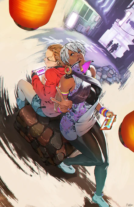 Elena &amp; Narumi +!
Illustration I drew up for @UdonEnt `s 2021 STREET FIGHTER SCI-FI &amp; Fantasy Special! Out NOW!
https://t.co/BFQPntbGPL

UDONの為に2021 STREET FIGHTER SCI-FI &amp; Fantasy Specialイラストを描きました!現在発売中です!
#CAPCOM #StreetFighter 