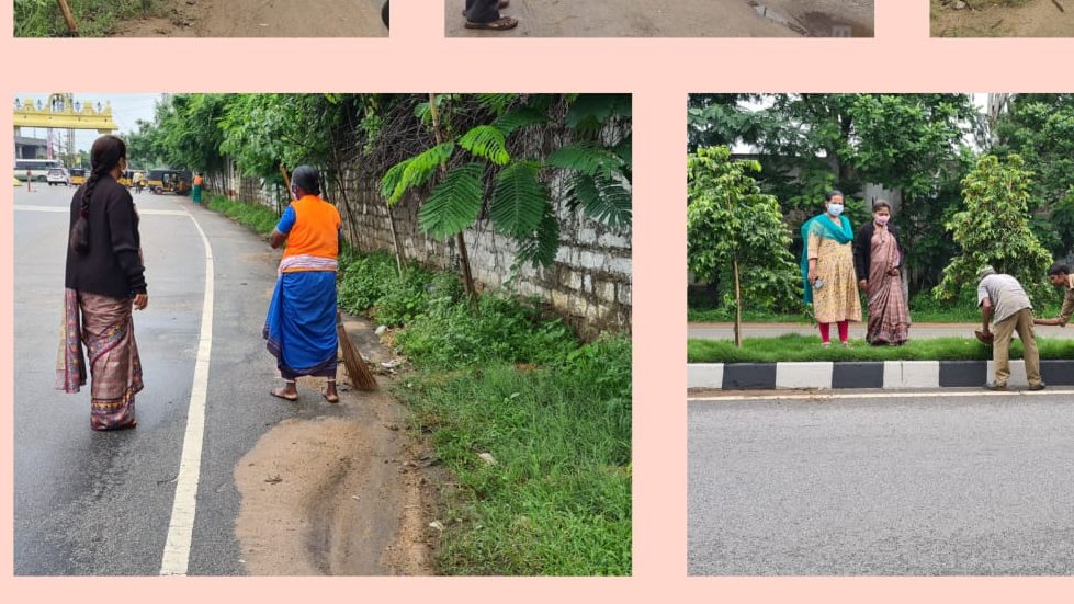 AliabadGp's tweet photo. A Glimpse of 2nd of #PallePragathi Cleaning of Roads and Over Head Tanks #greenTelangana and creating awareness in the people to segregate Dry/Wet waste separately #HarithaHaram https://t.co/FOWLKrjDg5