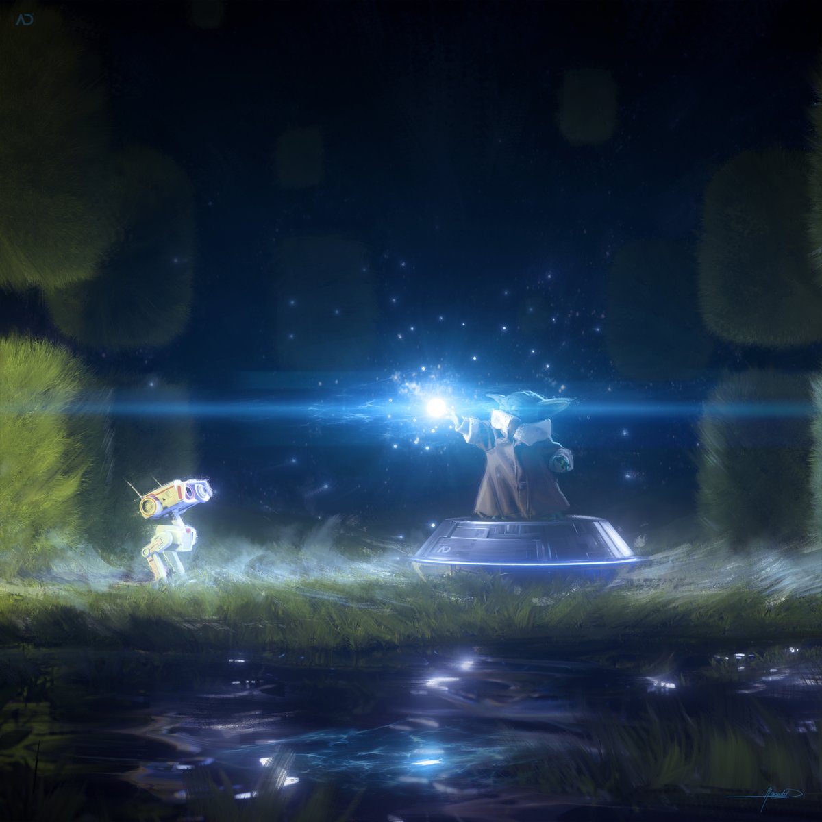 AlexDang_Design's tweet photo. Baby Yoda doing some Magic https://t.co/rN5yDepilL