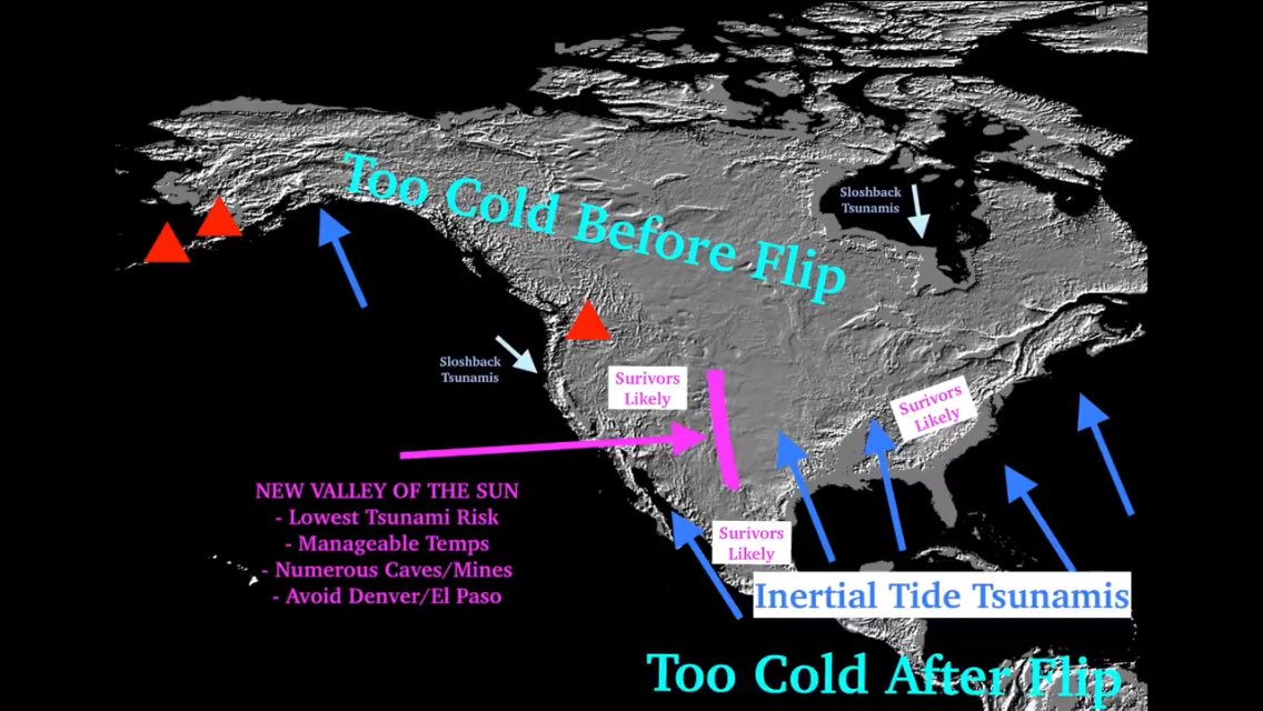 knowthepower1's tweet photo. Here are some likely “survival” spots following a switch in the earth’s magnetic poles. Elites know this and are ready. Areas like Sierra Diablo Mountains (where Jeff Bezos spent $45 million on his #10000yearclock) are supposedly good bug out spots.
#spaceweather #poweroutage https://t.co/veBZfy49lw