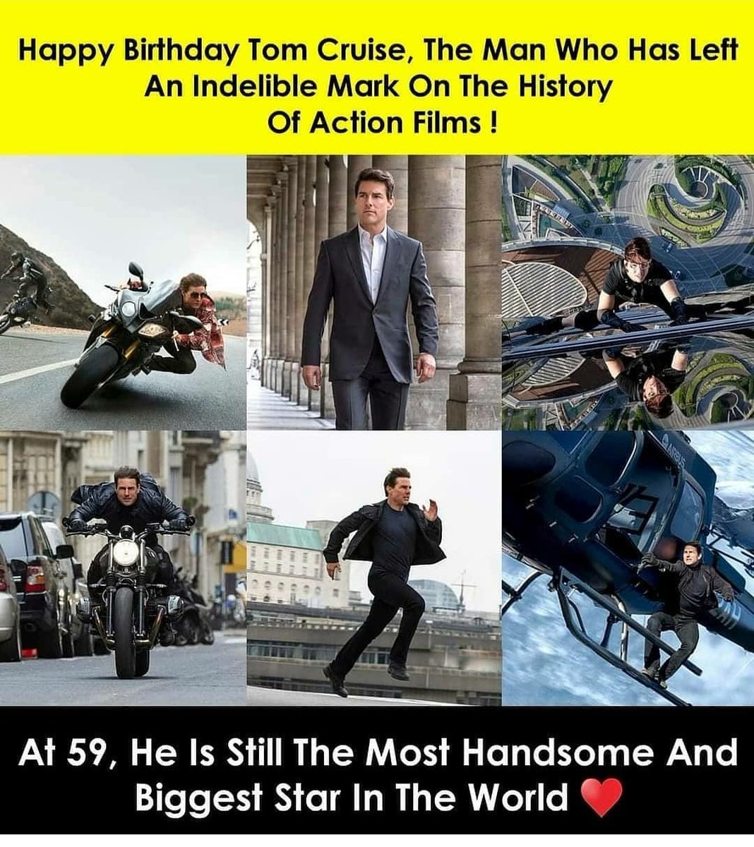 AryanReddy_007's tweet image. Wishing The Legend a Happy Birthday @TomCruise 
#HappybirthdayTomCruise
