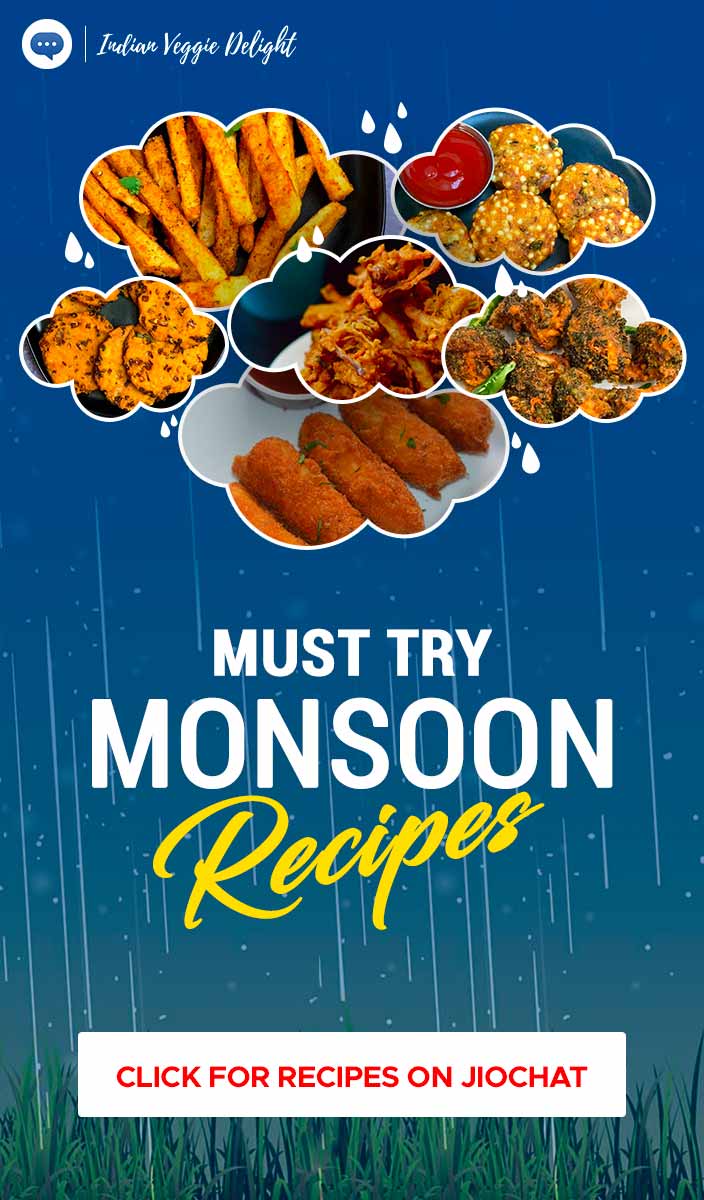 Baarish ke mausam ka mazaa lijiye in crispy snacks ke saath. Dekhein aur share karein recipes chat par. Download karein: JioChat.com/get