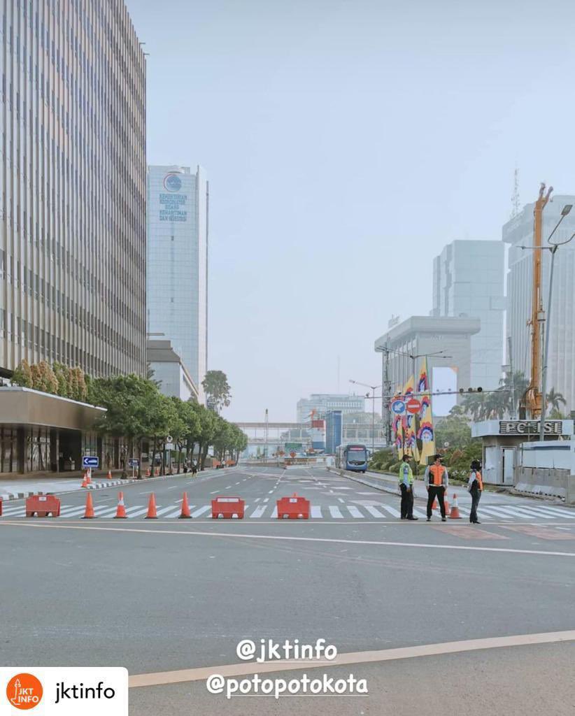 Jakarta pusat kota hari pertama PPKM Darurat