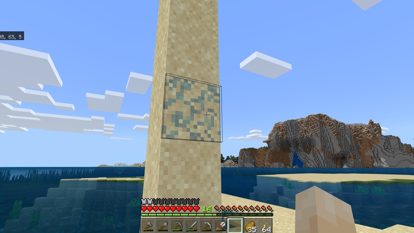 ミク マイクラlife 光るイカ 間近で見ると綺麗 光るイカスミみたいな素材が取れました そして暗がりに光るものはヒカリゴケ ツタのように壁にはりついていて ハサミで回収できました ツタのように増えるのかな 柱に設置してみます Minecraft