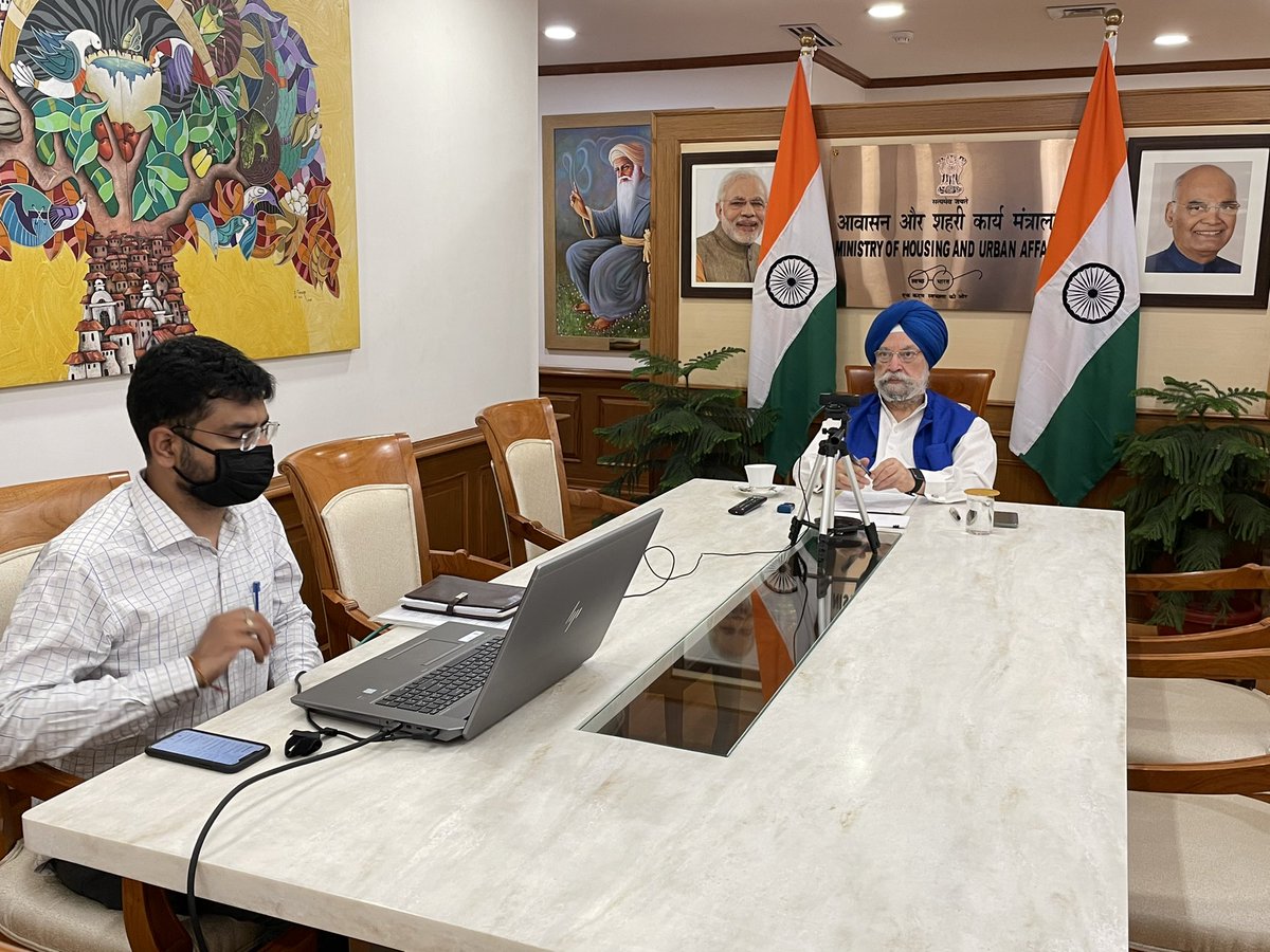 HardeepSPuri's tweet photo. We discussed ways to mainstream freight planning in our master plans, shared best practices from some of our cities &amp;decided to identify 10 freight smart cities in coordination with state govts. We are working closely with our stakeholders &amp; experts from @giz_gmbh &amp; @RockyMtnInst https://t.co/ApSBnp2GDS