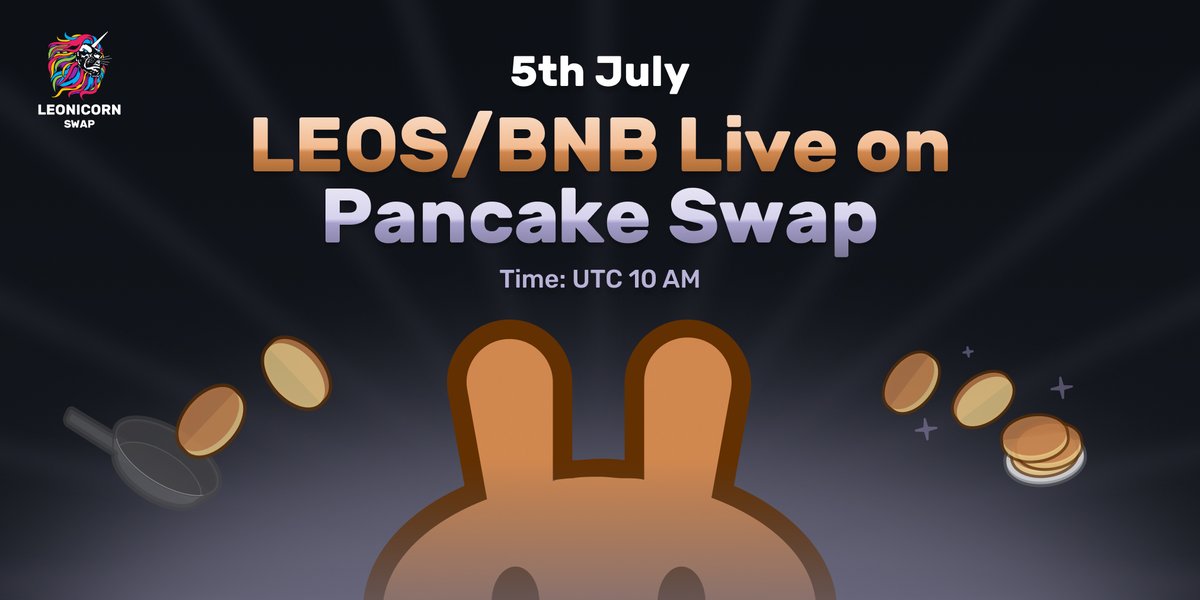 We will send one random person $5000 in 10 Days. All you have to do is RT and be following me.

Comment below #LEOSARMY 🦁

Join our TG community here -

t.me/leonicornswap

Website - leonicornswap.com

Launching on #PancakeSwap JULY 5TH 🔥🚀

#BSC #BNB #BTC #Binance