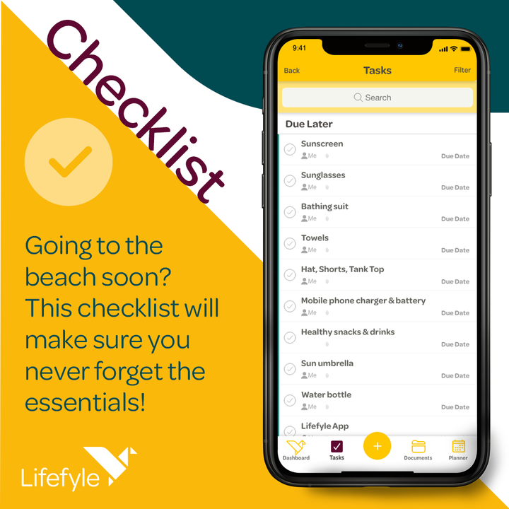 Heading to the beach soon? This checklist will make sure you never forget the essentials! ​#beachday #beachlist #beach ​#productivityapp #declutterlikeamother #lifeadmin #declutteryourmind #declutteredhome #productivityinbusiness #adminday #adminfriday #lifeadminday #declutter