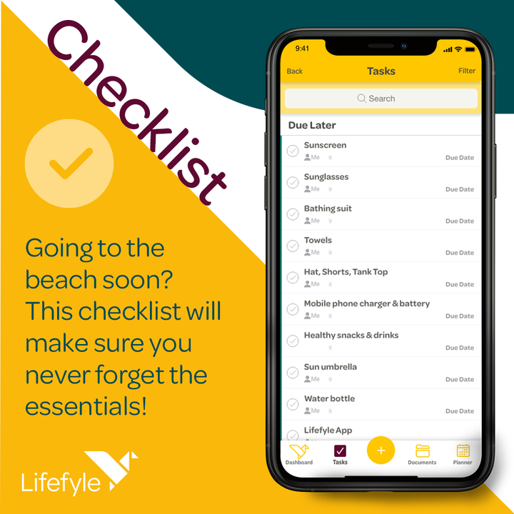 Heading to the beach soon? This checklist will make sure you never forget the essentials!
​#beachday #beachlist #beach
​#productivityapp #declutterlikeamother #lifeadmin #declutteryourmind #declutteredhome #productivityinbusiness #adminday #adminfriday #lifeadminday #declutter