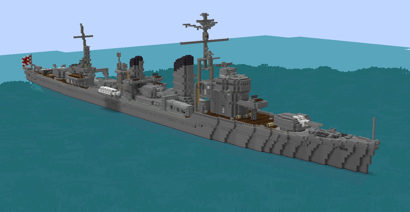 Twitter 上的 宝条みちる Minecraft Rt Tin 陽炎級八番艦雪風完成ーー 雪風 マインクラフト マイクラ Minecraft バニラ建築学部 Minecraft建築コミュ Minecraft軍事部 T Co Ck7xe7kylg Twitter