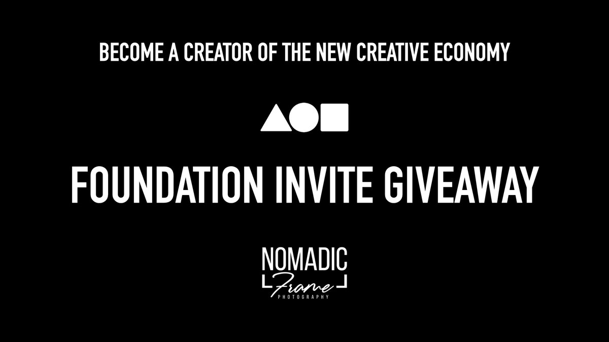 Nomadic Frame (@nomadic_frame) on Twitter photo 🚨🚨#FOUNDATIONINVITE giveaway🚨🚨
To Join the Creative Economy (complete all 5 to qualify):
1⃣Retweet
2⃣Follow <a href="/nomadic_frame/">Nomadic Frame</a>
3⃣Follow foundation.app/@nomadicframe
4⃣Follow tryshowtime.com/Nomadic_Frame
5⃣Drop your best work 👇👇 🚨🚨#FOUNDATIONINVITE giveaway🚨🚨
To Join the Creative Economy (complete all 5 to qualify):
1⃣Retweet
2⃣Follow <a href="/nomadic_frame/">Nomadic Frame</a>
3⃣Follow foundation.app/@nomadicframe
4⃣Follow tryshowtime.com/Nomadic_Frame
5⃣Drop your best work 👇👇