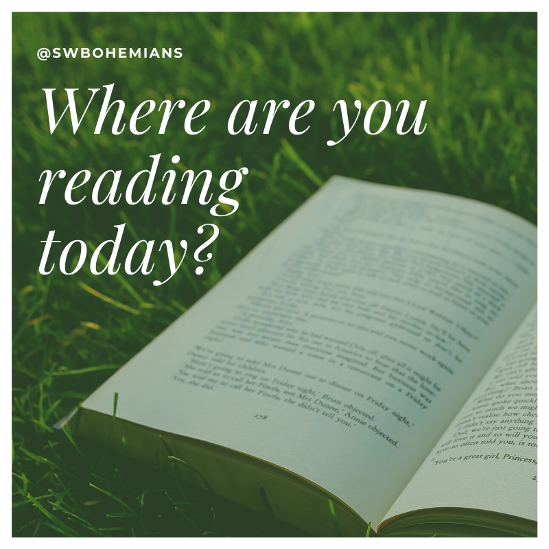 SWbohemians's tweet photo. Welcome to your weekend everyone! This #stopandreadsaturday we want to know WHAT you’re reading & WHERE you’re reading today - garden, beach, bed, mountains, sofa - let’s share some great reads & post your photos - we’d love to see your little reading spot today! #studenthub 📚 https://t.co/pRI01d162B