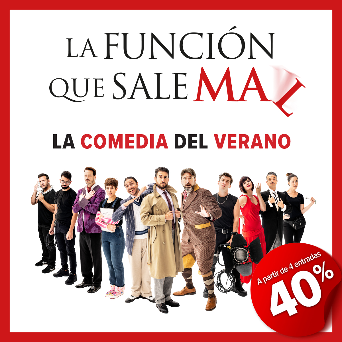 Este fin de semana, te esperamos en el Teatro Calderón estos días:
💥Sábado - 17:00 y 20:00
💥Domingo: 19:00
¡Ven con tres amigos y compra con un 40% de descuento! 😍