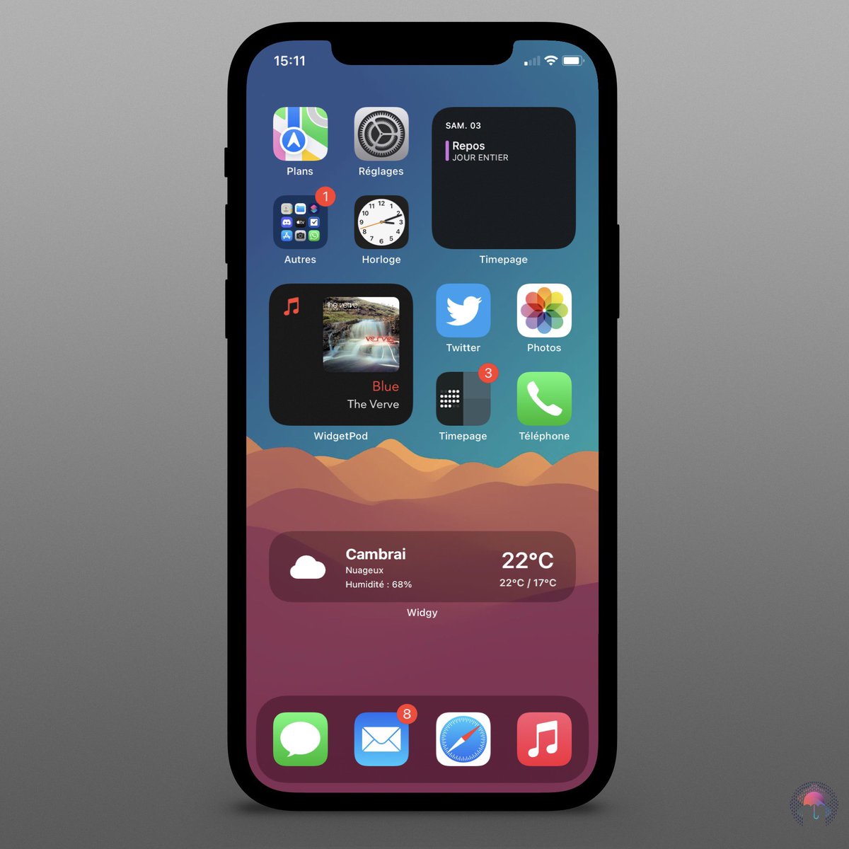 Zooropalg's tweet image. Inspired by @ren7995 but only with #widgy on #iOS15beta2
