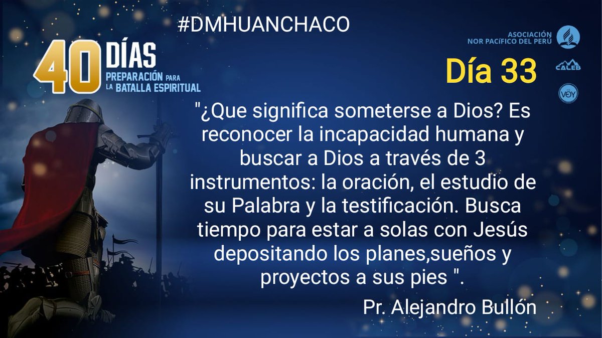 Qué significa someterse a Dios? #ANoP #UPN #LaArmaduraDeDios #JornadaDe40Dias <a href="/Faby_Magallanes/">Fabiola Magallanes</a> <a href="/A_LittleSunShy/">Sollange Brenis</a> <a href="/PatrickBM1/">Patrick BM</a>